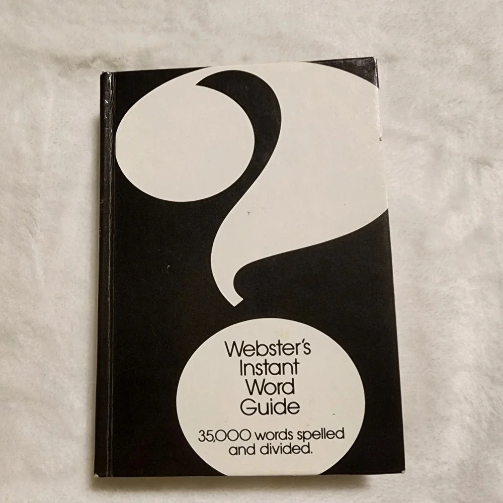 Vintage Websters Instant Word Guide 1980 Reference Book‎ Hardcover